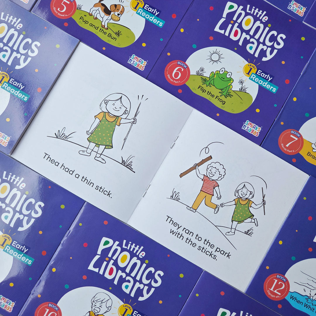 Little Phonics Library - All-in-one Phonics Books Kit for Beginners (25 books + Guide)