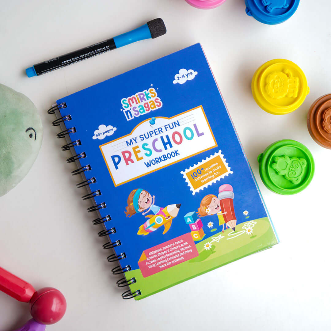 My Super Fun Preschool Workbook+ Affirmation Cards Bundle